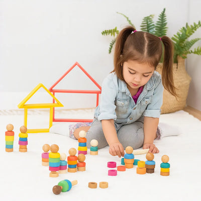 Rainbow Wooden Community People-Rainbow Wooden Community People