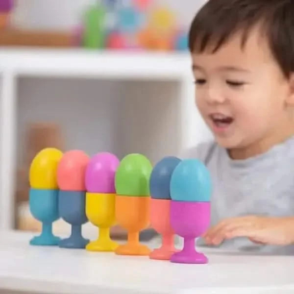 Rainbow Wooden Eggs-Rainbow Wooden Eggs