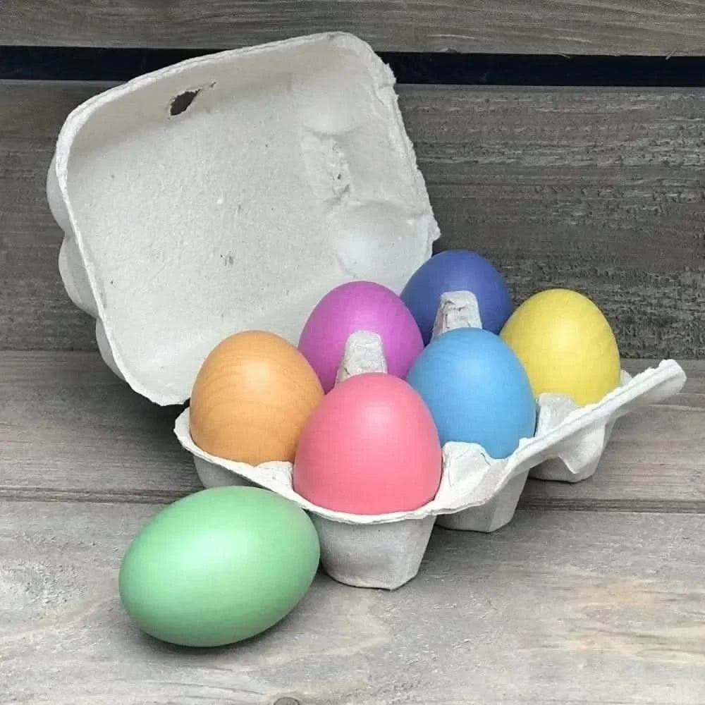 Rainbow Wooden Eggs-Rainbow Wooden Eggs