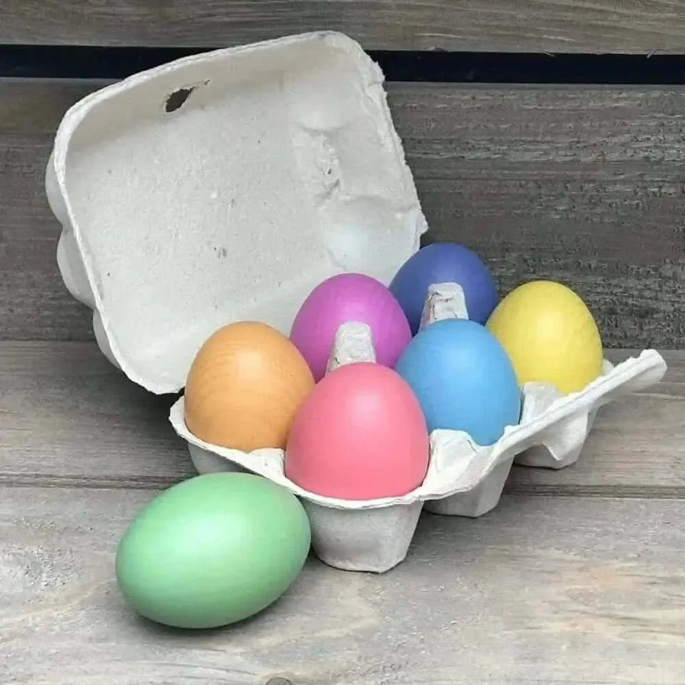 Rainbow Wooden Eggs-Rainbow Wooden Eggs