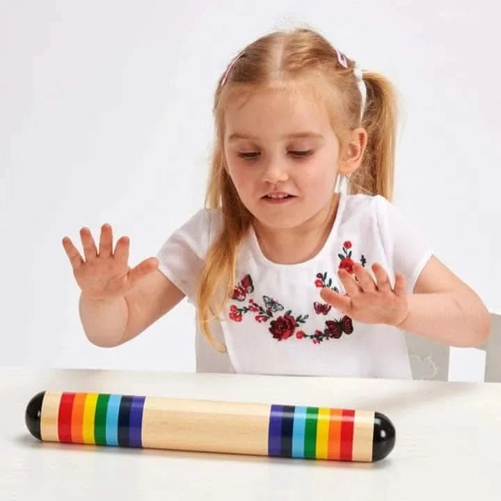Rainbow Wooden Rainmaker-Rainbow Wooden Rainmaker
