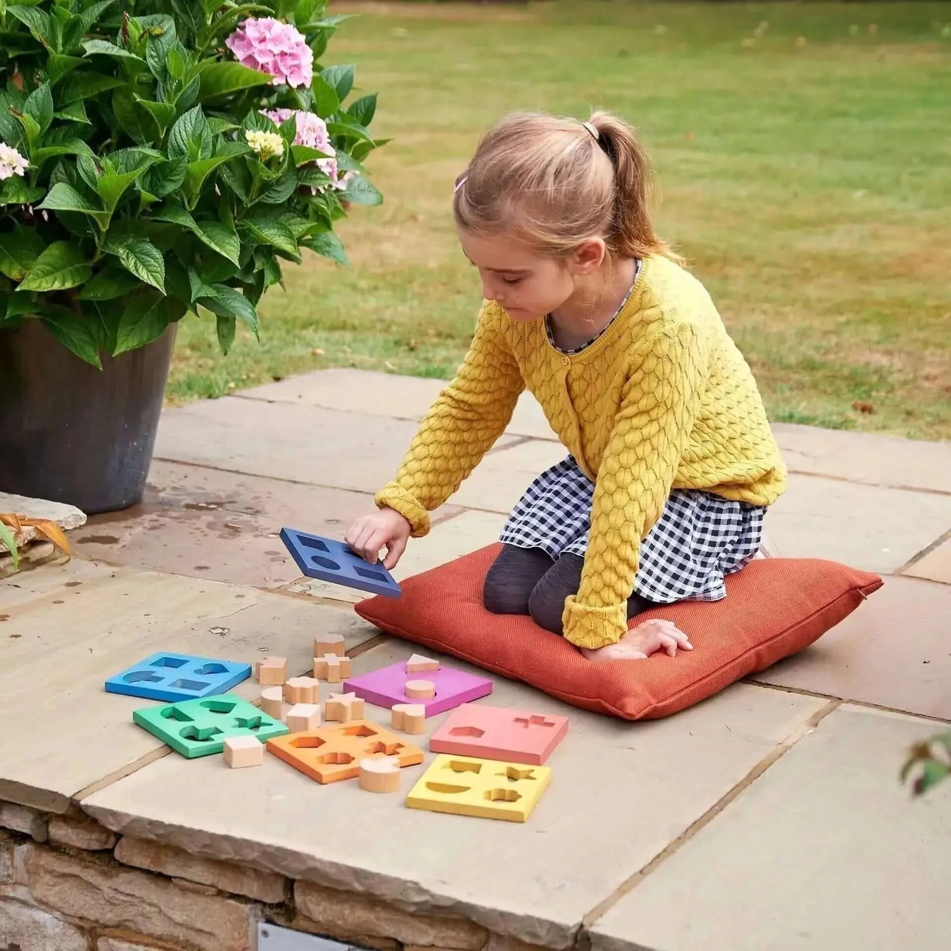 Rainbow Wooden Shape Stacker-Rainbow Wooden Shape Stacker