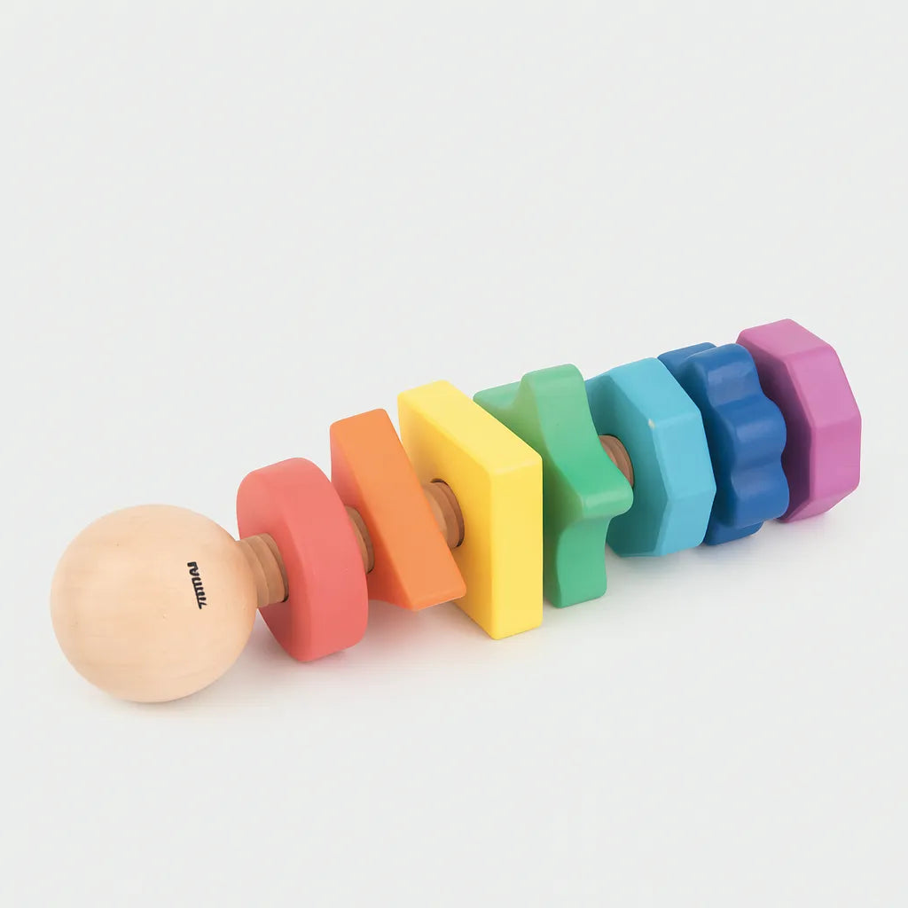 Rainbow Wooden Shape Twister-Rainbow Wooden Shape Twister