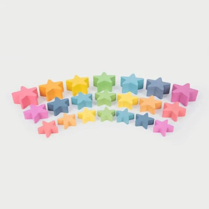 Rainbow Wooden Stars-Rainbow Wooden Stars