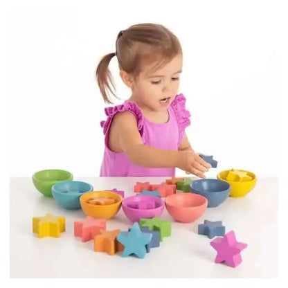 Rainbow Wooden Stars-Rainbow Wooden Stars