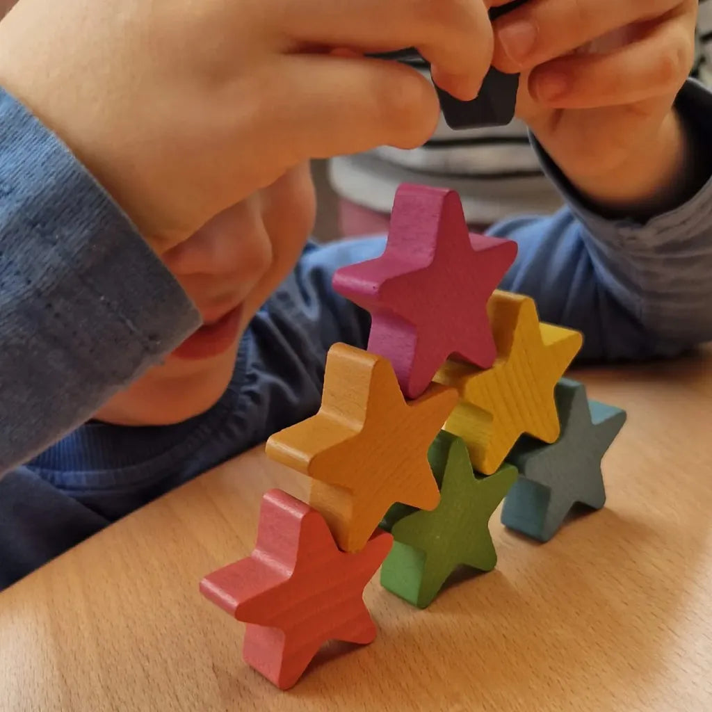Rainbow Wooden Stars-Rainbow Wooden Stars