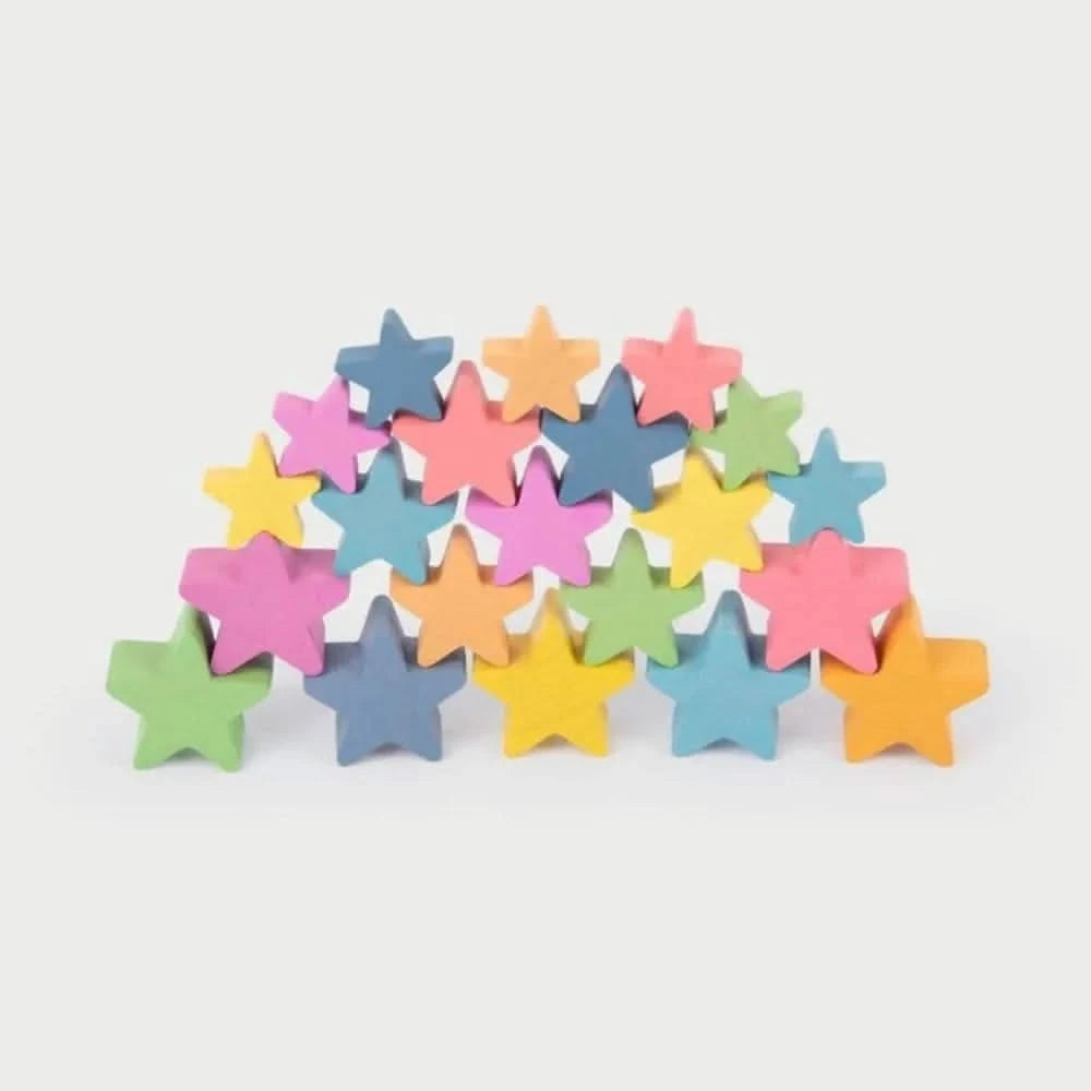 Rainbow Wooden Stars-Rainbow Wooden Stars