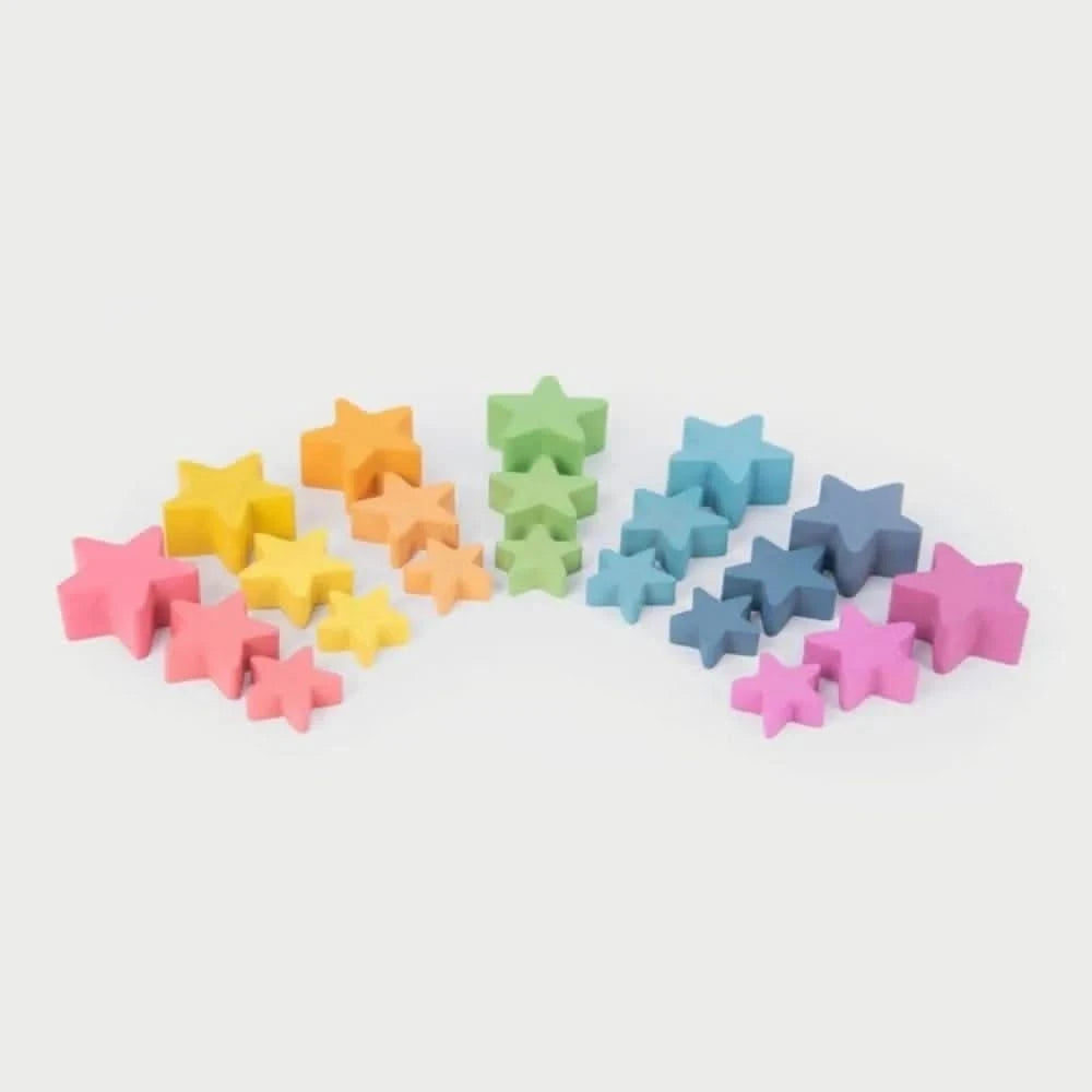 Rainbow Wooden Stars-Rainbow Wooden Stars