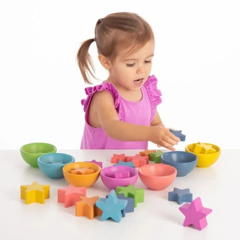 Rainbow Wooden Stars-Rainbow Wooden Stars