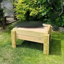 Raised Sandpit with Chalkboard Lid-Raised Sandpit with Chalkboard Lid