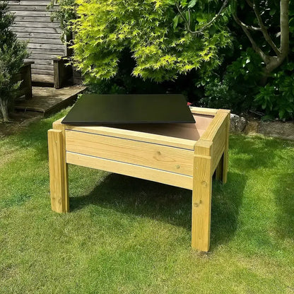 Raised Sandpit with Chalkboard Lid-Raised Sandpit with Chalkboard Lid