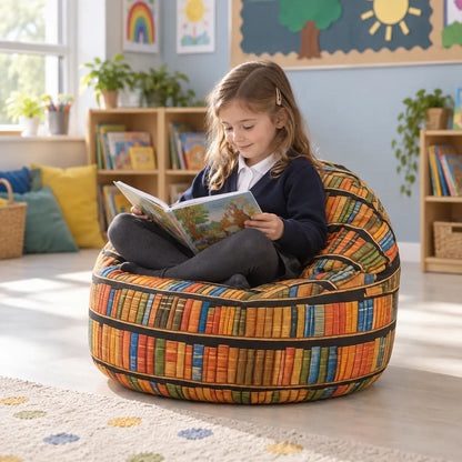 Reading Beany Chair with child reading in reception