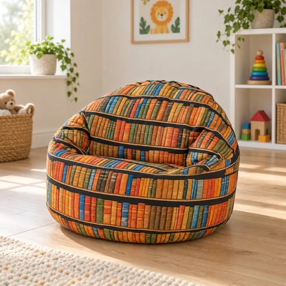 Reading Beany Chair in a family home playroom