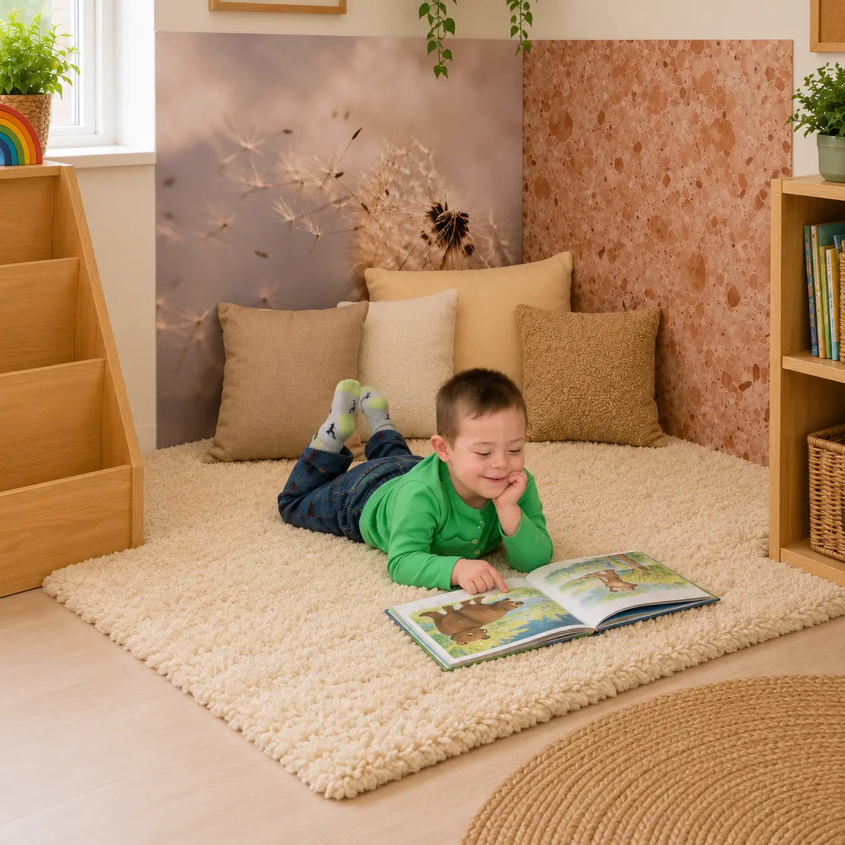 Reading Corner Air natural UK nursery lifestyle image 5