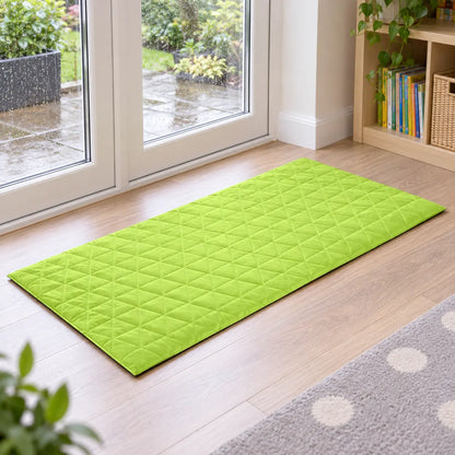 Rectangle Quilted Mat 140 x 70cm Lime natural lifestyle image 2