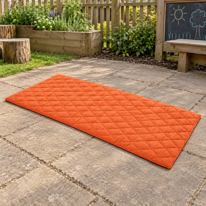 Rectangle Quilted Mat 140 x 70cm Orange natural lifestyle image 4