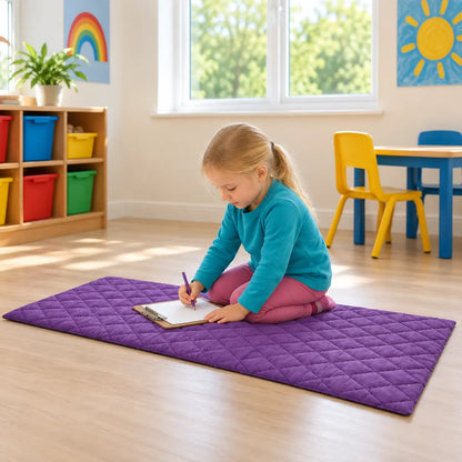Rectangle Quilted Mat 140 x 70cm Purple natural lifestyle image 5