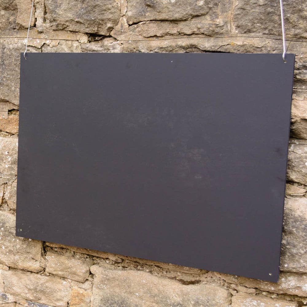 Rectangular Chalkboard, The Rectangular Chalkboards are coated in several layers of high quality chalkboard paint giving it that authentic matte finish. Usable with chalks and chalk pens (not included). These Rectangular Chalkboards can be fixed to the wall, using the pre-drilled holes, enabling desired position. Suitable for Indoor/outdoor use. Create themed/zoned/role play areas, explore Maths or Literacy outdoors, create signs around your outdoor area, create signs inside around the school building or wr