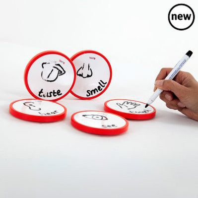 Red 10 Second Message Discs, Introducing the Red 10 Second Message Discs – your versatile companion for a variety of learning and school activities! These innovative discs empower users to record messages, questions, sound effects, or anything else that sparks creativity. The possibilities are limitless! Designed for ease of use, these clever discs serve as a valuable resource for developing speaking and listening skills. With a simple touch of a button, you can play back your recordings, making it an engag