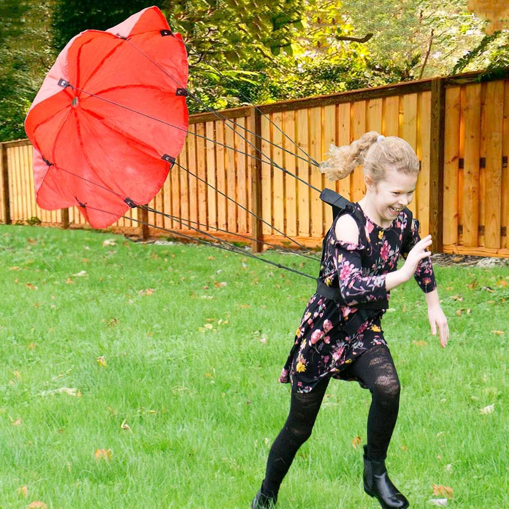 Resistance parachute, Introducing our very large resistance parachute, the ultimate tool to get children up and running! Designed to encourage kids to move, this parachute offers a plethora of benefits beyond just being a fun outdoor activity. One of the key advantages of this resistance parachute is its ability to teach children about the effects of air resistance. As they run with the parachute attached, they will experience firsthand how the resistance slows them down, providing an invaluable lesson in p