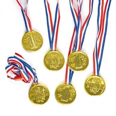 Reward Medal Pack of 6, Introducing our Winner Medals! These shiny achievement medals are the perfect way to honor and celebrate accomplishments. Whether you're hosting an award event, rewarding great behavior, or recognizing extraordinary achievements, these medals are a must-have.With three assorted cord colors to choose from, these medals are sure to catch the eye and bring a sense of pride to the recipients. Each medal is 35mm in diameter, making it the ideal size to wear proudly around the neck. Made f