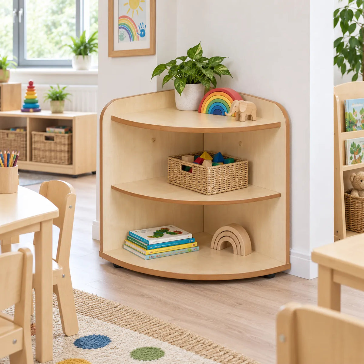 Rookie Range 2 High Corner Unit in a bright early years classroom