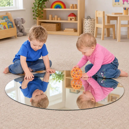 Round Visual Perception Mirror natural UK early years view 3