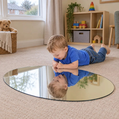 Round Visual Perception Mirror natural UK early years view 8