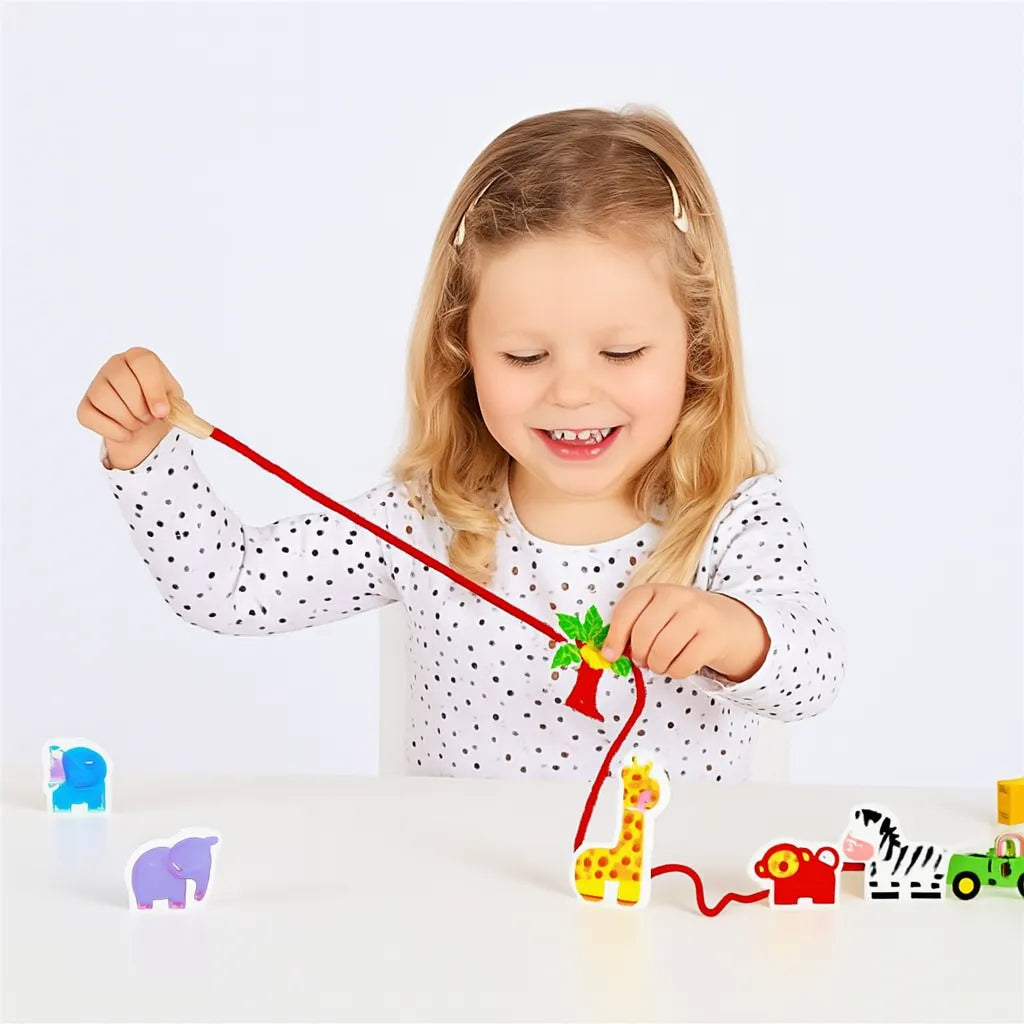 Safari Lacing Blocks Pack of 12-Safari Lacing Blocks Pack of 12