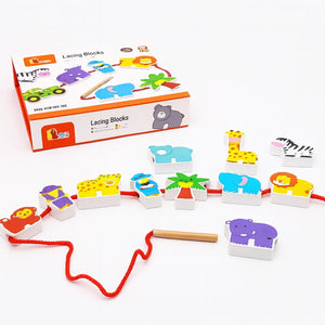 Safari Lacing Blocks Pack of 12-Safari Lacing Blocks Pack of 12