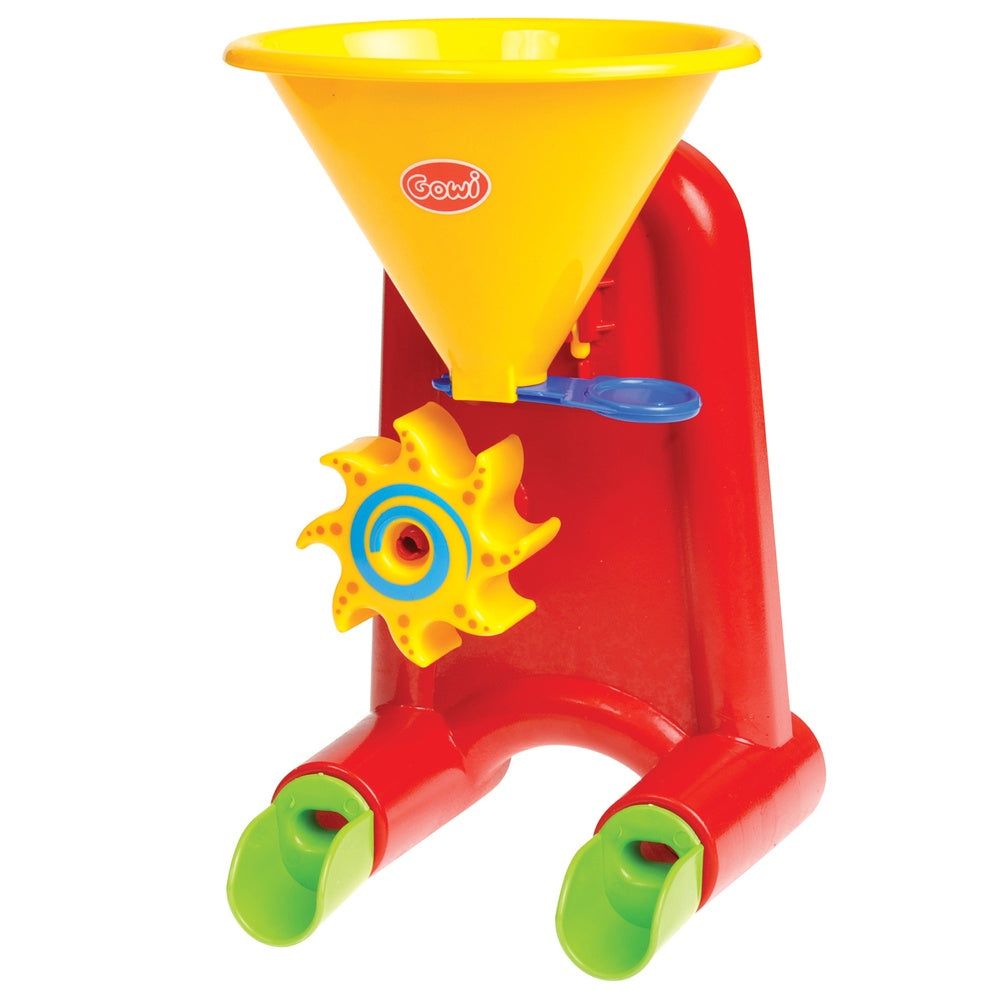 Sand and Watermill Mini, The Sand and Watermill Mini is made from durable plastic, ensuring it will withstand plenty of playtime. The bright and bold colours are sure to capture children's attention, encouraging them to explore and discover their creativity. This toy is not only fun but also helps to develop fine motor skills, hand-eye coordination and cognitive skills. This compact and portable toy is easy to clean and store, making it the perfect addition to any playroom or outdoor play area. It is suitab
