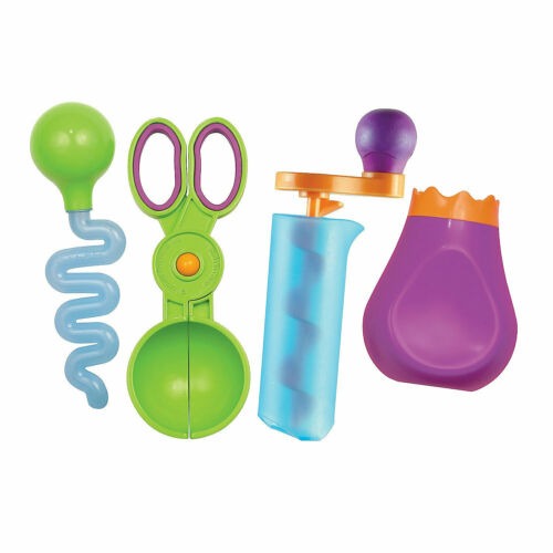 Sand & Water Fine Motor Tool Set, Get a grip on fine motor skills with the Learning Resources Helping Hands Sand & Water Fine Motor Tool Set. The Sand & Water Fine Motor Tool Set encourages early learners to develop their fine motors skills through fun water play with this four-piece activity set. Benefits of the Sand & Water Fine Motor Tool Set include: Keep children entertained as they use these handy tools to move water and sand Ideal activity set for sand and water tables, bath time and the beach Each t