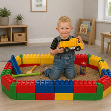 Sandpit with building bricks-Sandpit with building bricks