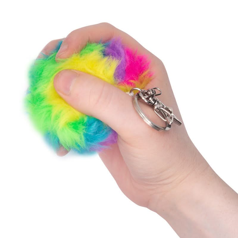 Scrunchems Furry Squish Ball Keychain-Scrunchems Furry Squish Ball Keychain