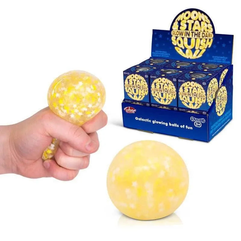 Scrunchems Glow in the Dark Moon and Stars Squishball-Scrunchems Glow in the Dark Moon and Stars Squishball