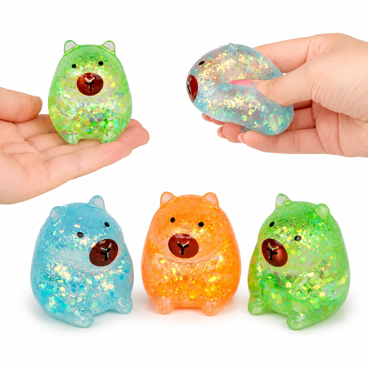Scrunchems Mini Sugar Capybaras,Capybara,Stress toys,stress balls ...