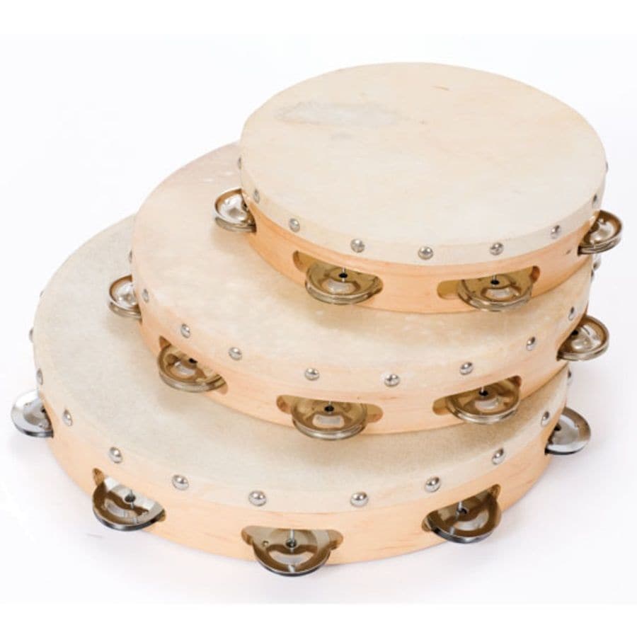 SE Tambourines, This classical Wooden Tambourine is a member of the percussion family which can be played with the hand or with a beater.The Wooden Tambourines have a sturdy, wooden frames have pairs of metal jingles ( called 'zils') mounted to give a bright and crisp percussive sound that even young children will enjoy making music with.The Wooden Tambourines can be played in numerous ways, from stroking or shaking the jingles to striking it sharply with the hand or a stick or using the tambourine to strik