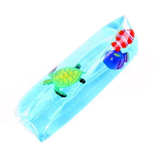 Sea Life Water snake, The Sea Life Water snake is filled with a glittery, watery liquid, this water tube makes for terrific soft and slippery fun! There are also small plastic water creatures inside the Sea Life Water snake to add to the tactile and visual fun! Children love the sensation of the sliding slippery texture of the snake, and trying to hold it is great practice for hand strength and coordination.The Sea life water snake also makes a great fidget and distraction toy for home or school. This Water
