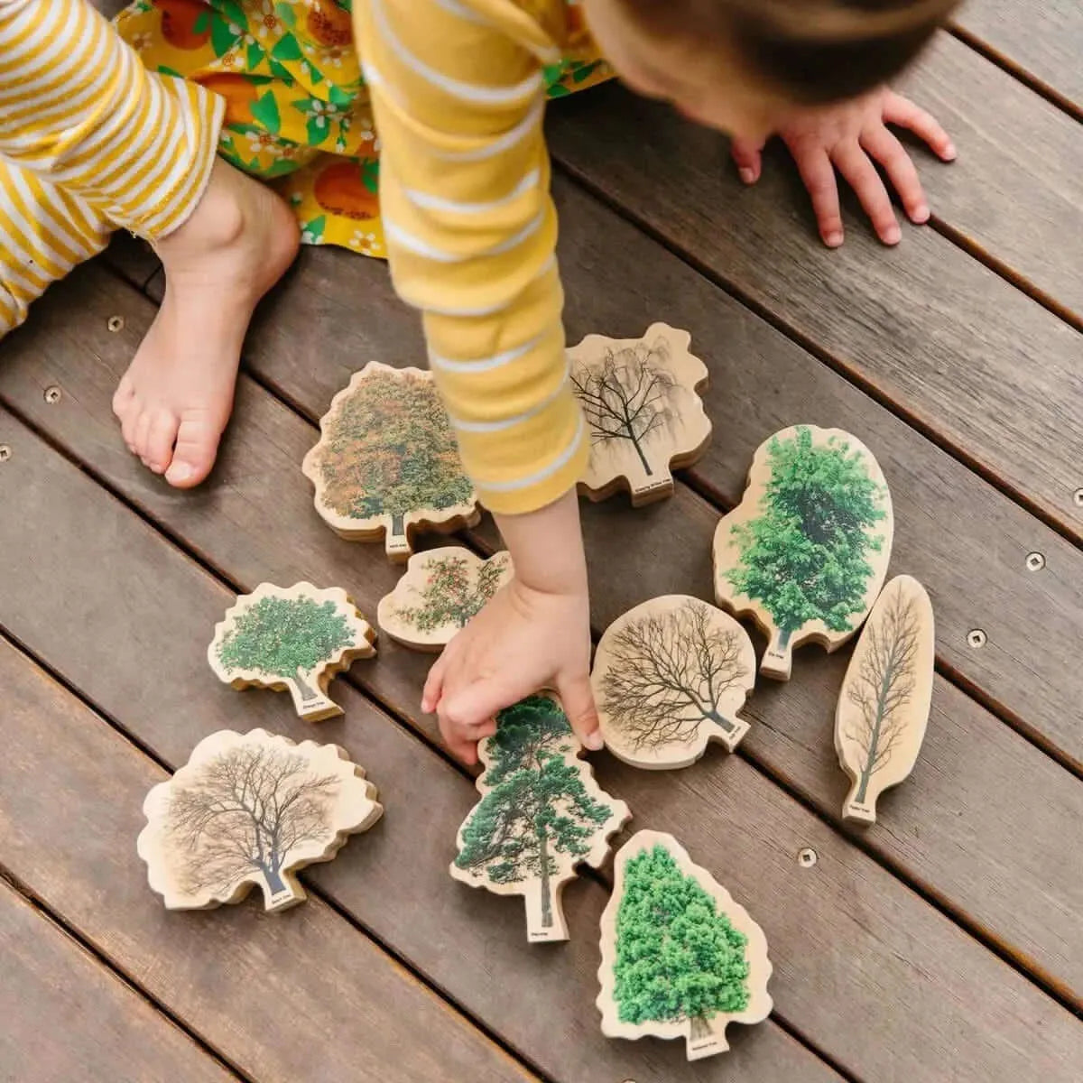 Seasons Wooden Trees Pack of 10-Seasons Wooden Trees Pack of 10