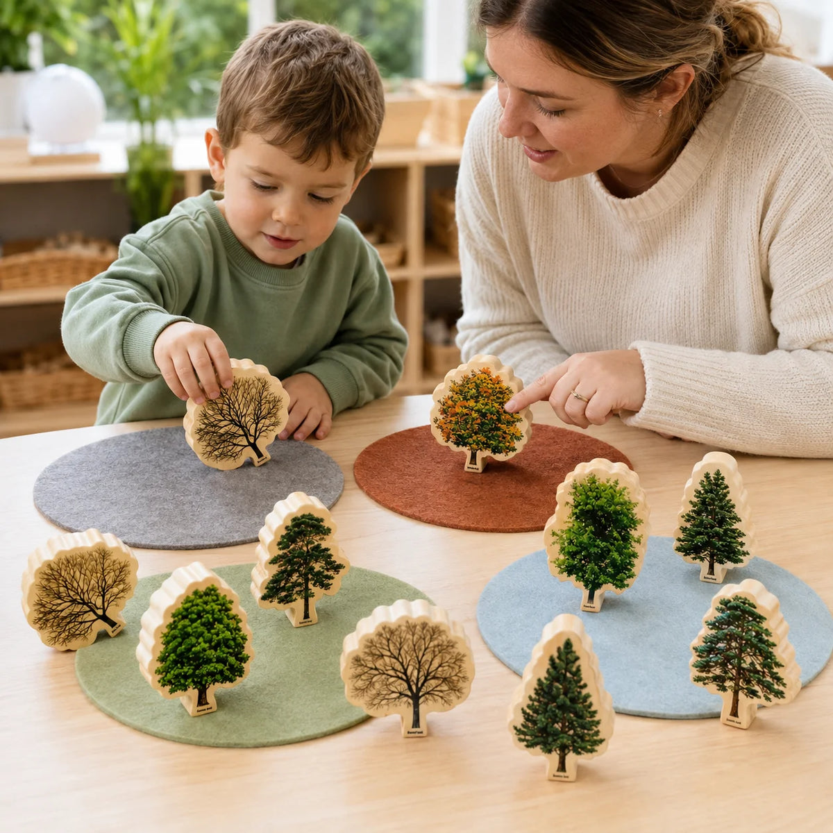 Seasons Wooden Trees Pack of 10-Seasons Wooden Trees Pack of 10