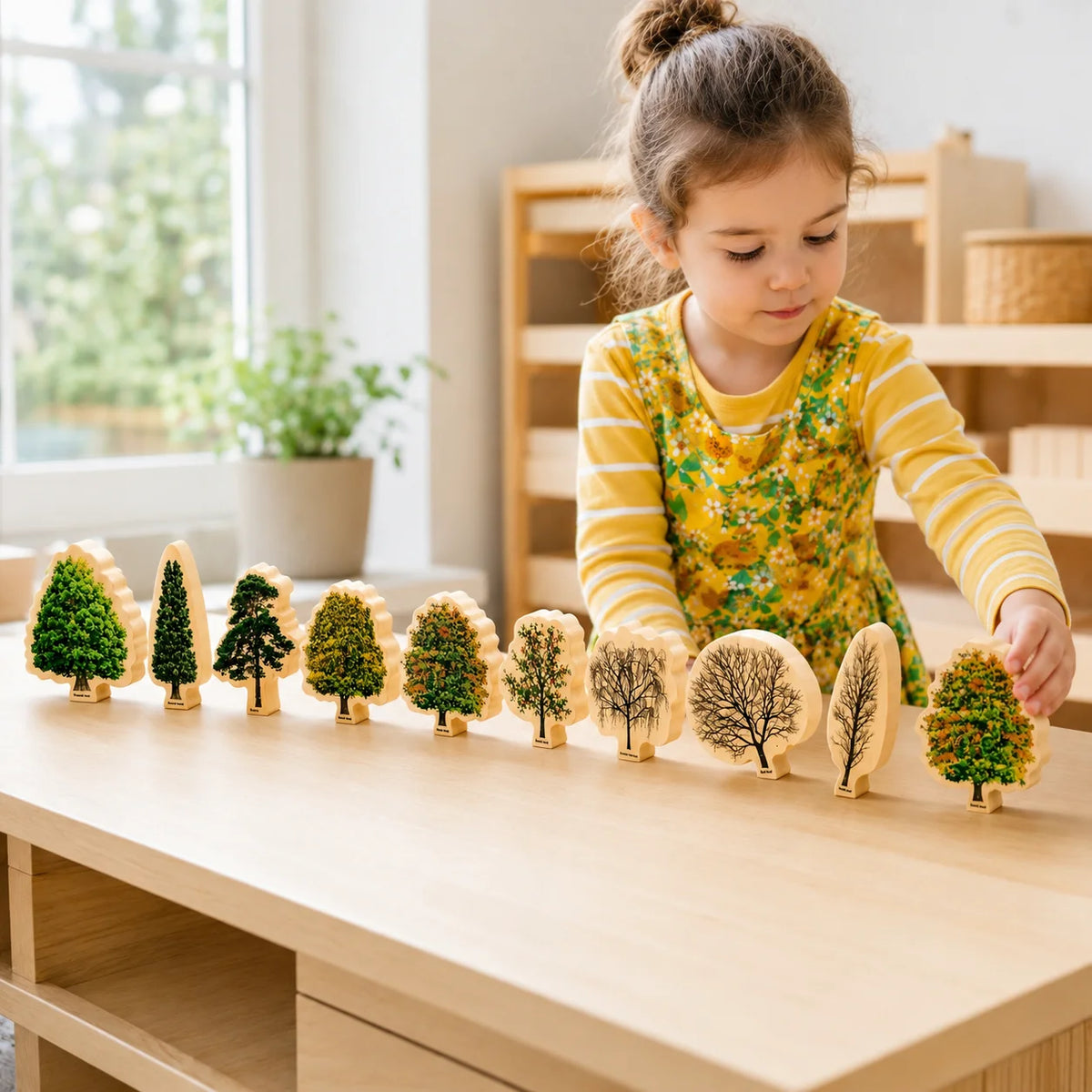 Seasons Wooden Trees Pack of 10-Seasons Wooden Trees Pack of 10