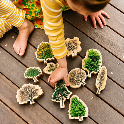 Seasons Wooden Trees Pack of 10-Seasons Wooden Trees Pack of 10