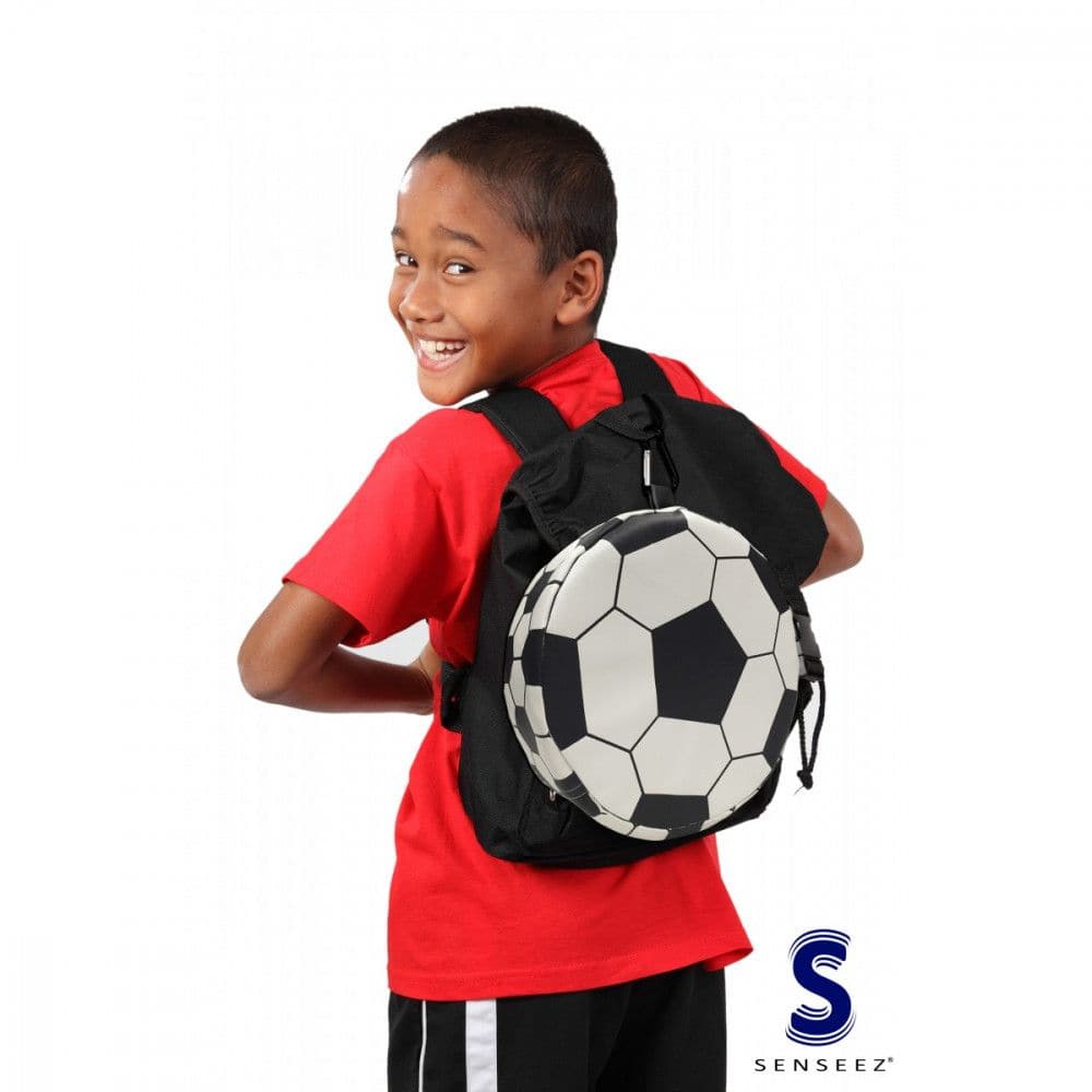 Senseez Soccer Ball Pillow, Calling all football enthusiasts! This colourful, lightweight, fun-shaped Senseez Soccer Ball Pillow offers a gentle sensation when squeezed or sat on, relaxing, calming or soothing the body. The Senseez Soccer Ball Pillow can help some kids sit still and others fall asleep! The Senseez Soccer Ball Pillow is for all the sports loving boys and girls and for parents who will love that their child sits longer due to the amazing sensory properties of this vibrating cushion. The Sense