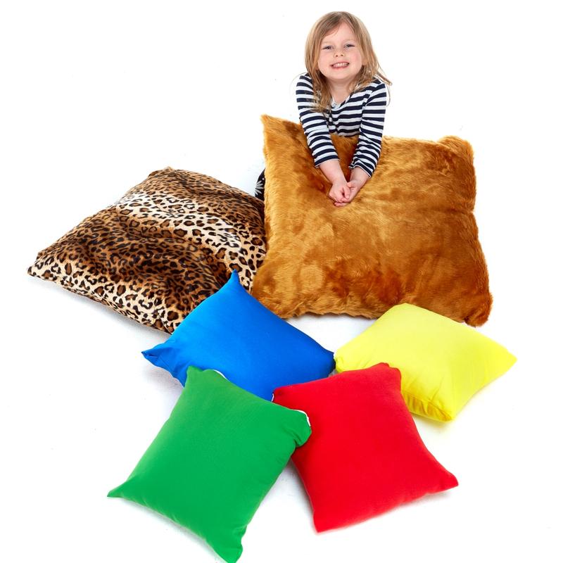 Sensory Cushion Set of 6, The Sensory Cushion Set of 6 offers a versatile and enriching experience for children, ideal for both play and educational settings. Key Features: Multi-Textured: Each cushion in the set has a different texture, inviting children to explore and understand the sense of touch in a fun and engaging way. Colourful Design: The cushions come in various colours, further enhancing the sensory experience and aiding in colour recognition. Calming Effect: The cushions can act as a calming too