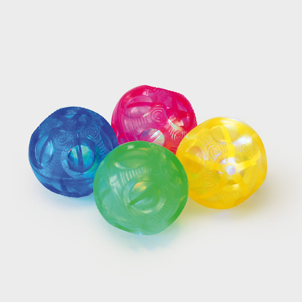 Sensory Flashing Balls Irregular Bounce PK 4, Our delightful Sensory Flashing Balls Irregular Bounce Pack of 4 is a colourful array of sensory balls all of which light up and are tactile to hold and play with. The Sensory Flashing Balls Irregular Bounce ball Pack of 4 are 80mm coloured opaque balls which light up when bounced or rolled. Great for use in open play or in a sensory area. The Sensory Flashing Balls Irregular Bounce balls are great for use in fun games of throw and catch as they are ideal for a 