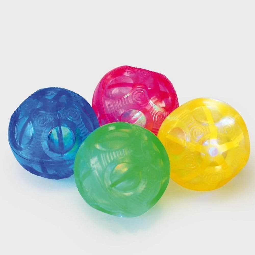 Sensory Flashing Balls Irregular Bounce PK 4, Our delightful Sensory Flashing Balls Irregular Bounce Pack of 4 is a colourful array of sensory balls all of which light up and are tactile to hold and play with. The Sensory Flashing Balls Irregular Bounce ball Pack of 4 are 80mm coloured opaque balls which light up when bounced or rolled. Great for use in open play or in a sensory area. The Sensory Flashing Balls Irregular Bounce balls are great for use in fun games of throw and catch as they are ideal for a 