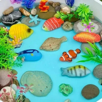 Sensory Play Stones Fish-Sensory Play Stones Fish