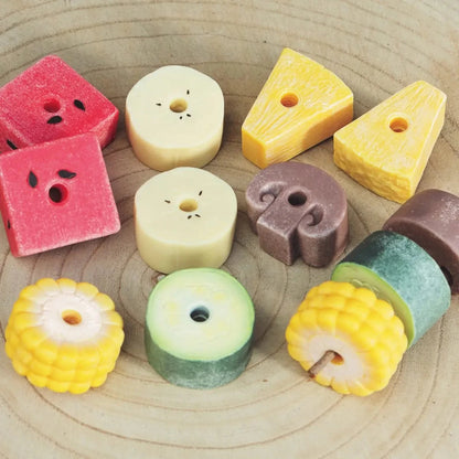 Sensory Play Stones Threading Kebabs-Sensory Play Stones Threading Kebabs