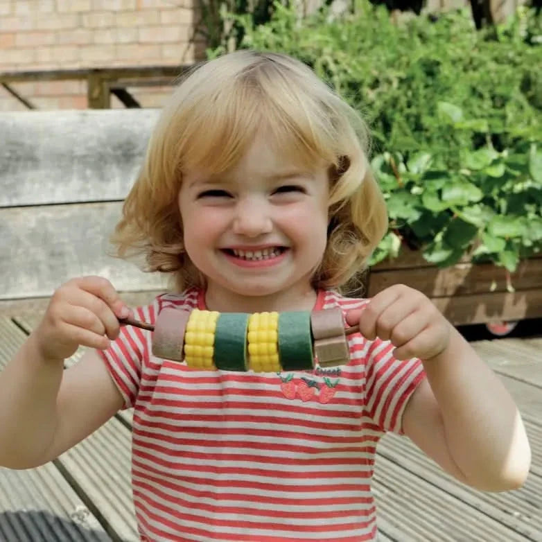 Sensory Play Stones Threading Kebabs-Sensory Play Stones Threading Kebabs