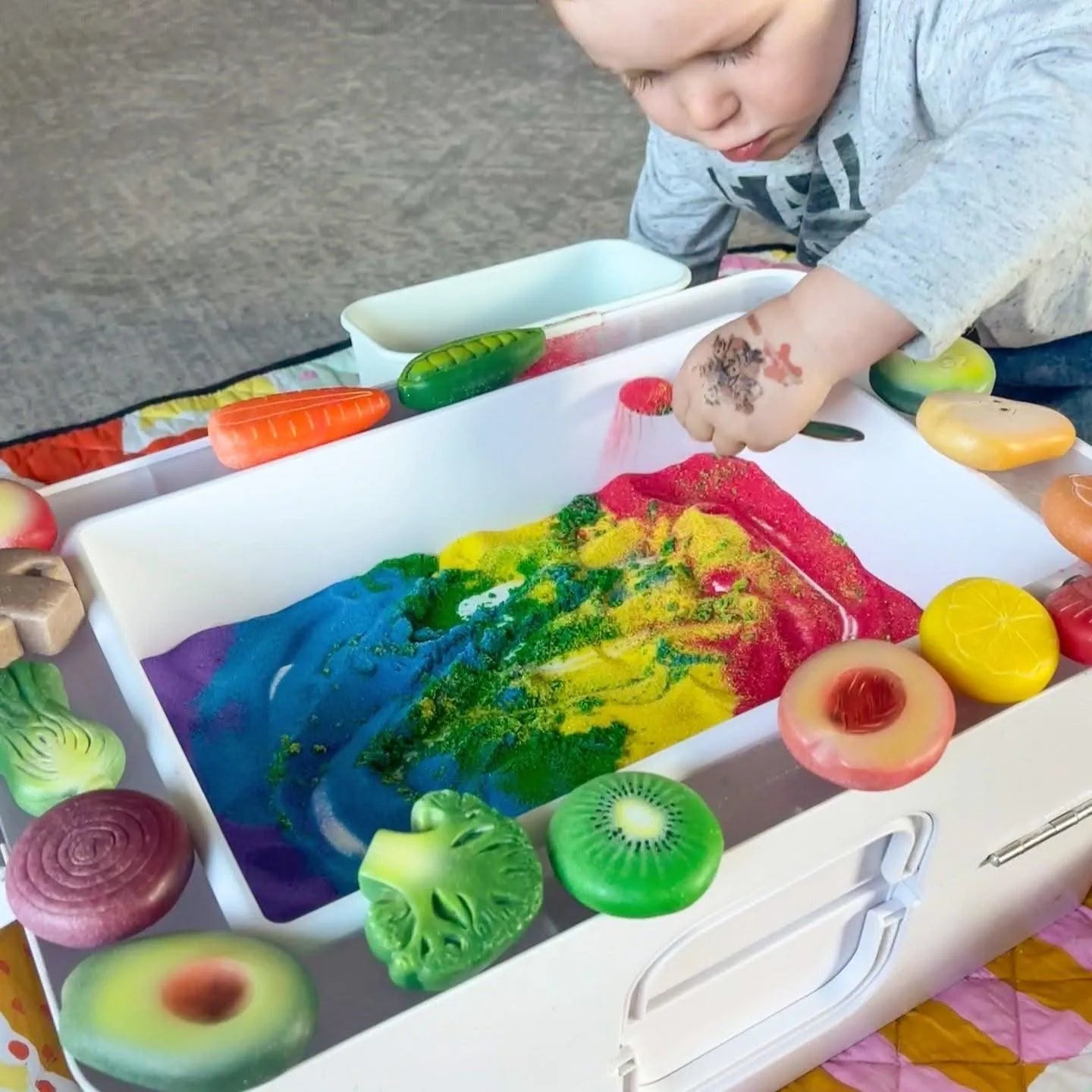 Sensory Play Stones Vegetables-Sensory Play Stones Vegetables
